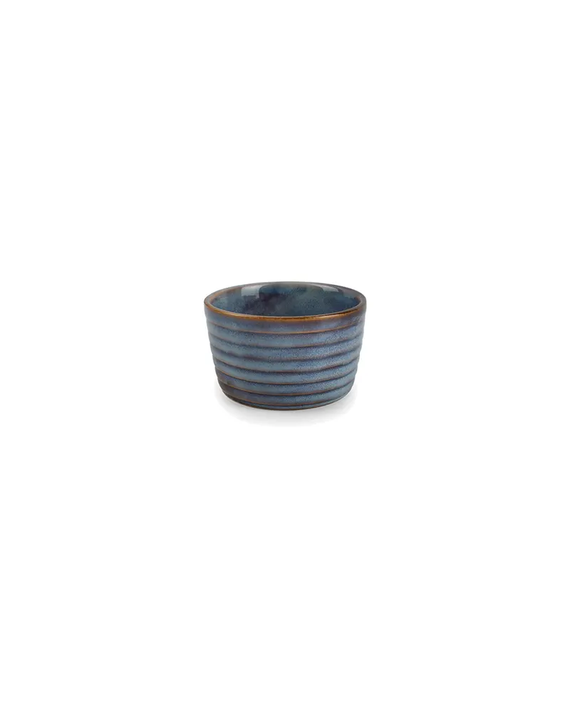 Duna Auflaufform aus blauem Steinzeug mit reaktiver Glasur