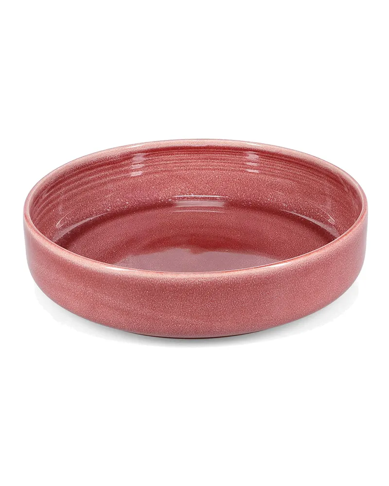 Duna Servierschale aus Steinzeug mit reaktiver Glasur, Ø 28 cm, Himbeerrot