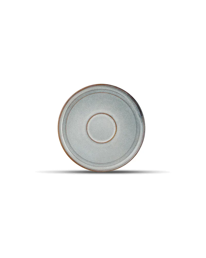 Duna Untertasse aus Steinzeug mit reaktiver Glasur, Ø 14,5 cm, Blau