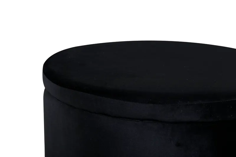 Dunken runder Sitzhocker mit Deckel in Schwarz, Ansicht 5