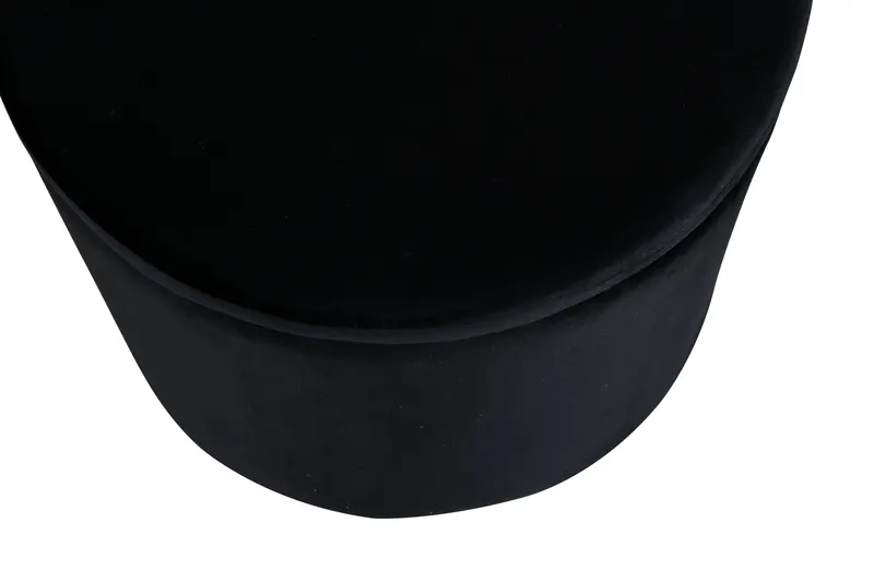 Dunken runder Sitzhocker mit Deckel in Schwarz, Ansicht 4