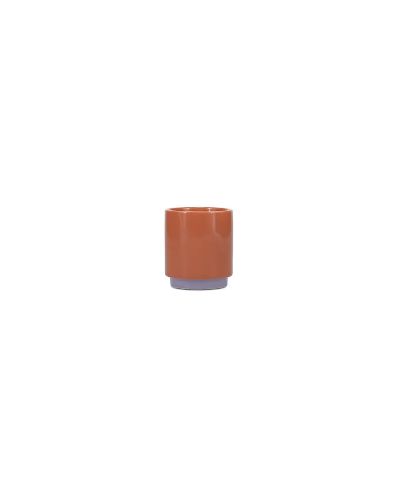Duo Mokkatasse aus Steinzeug, zweifarbig, 130 ml, Orange/Grün