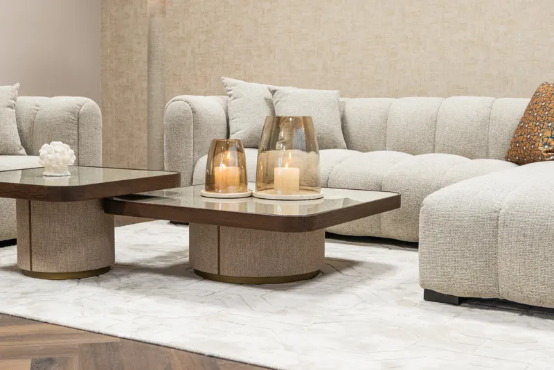 Ecksofa Novaro, Natural fancy, rechts von Richmond Interiors, Wohnbeispiel 11, im Wohnraum
