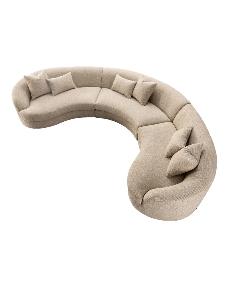 Ecksofa Morena, Cream blockweave, rechts, links, 3-Sitzer von Richmond Interiors, Produktansicht 4
