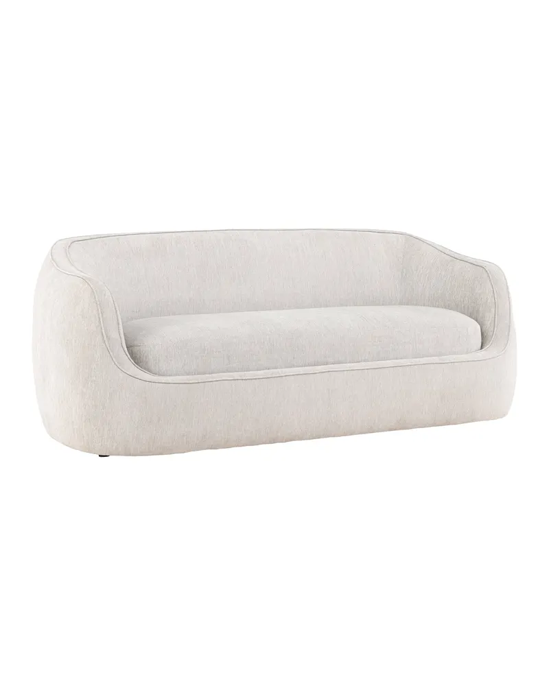 Elio 3-Sitzer Sofa mit gerundeter Rücken- und Armlehne, Hellgrau