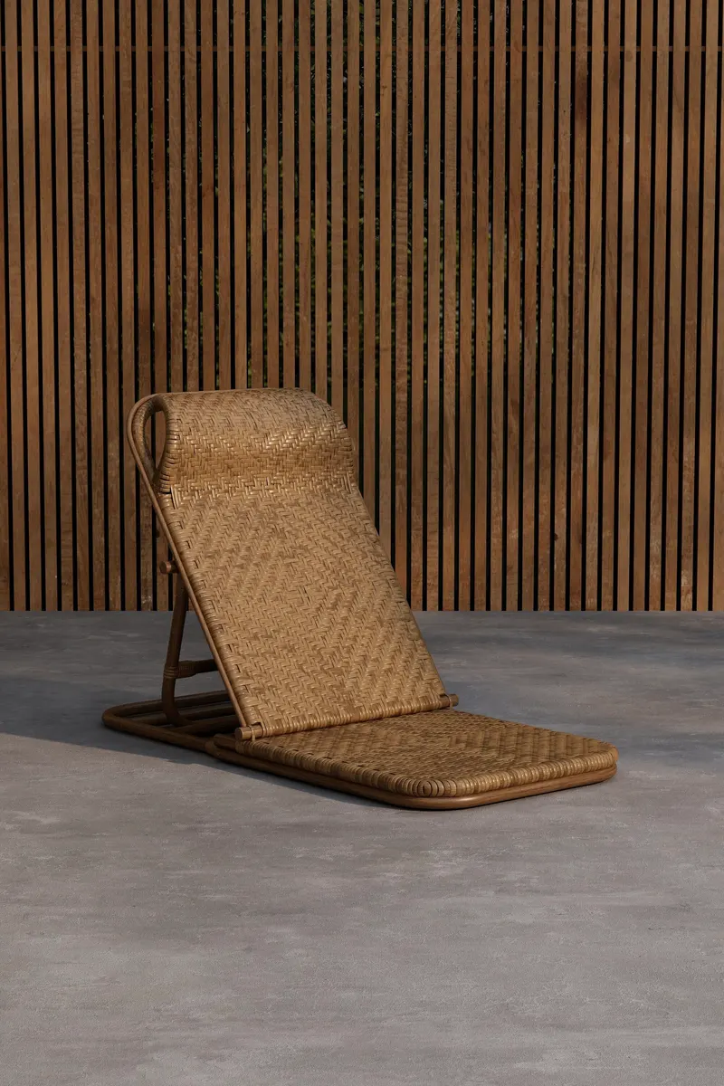 Ellie klappbare Sonnenliege aus Rattan, im Wohnraum