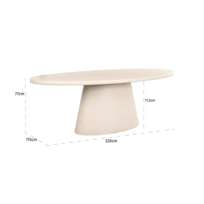 Esstisch Clayton, Beige von Richmond Interiors, Maßzeichnung 15