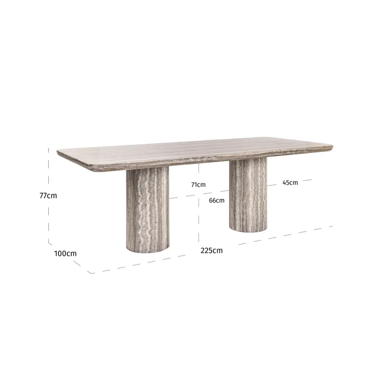 Esstisch Dulce, Grau von Richmond Interiors, Maßzeichnung 11