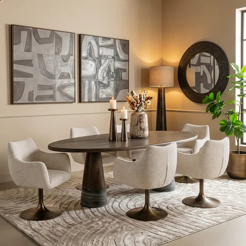 Spiegel Jamel, Bronzefarben von Richmond Interiors, Wohnbeispiel 4, im Wohnraum