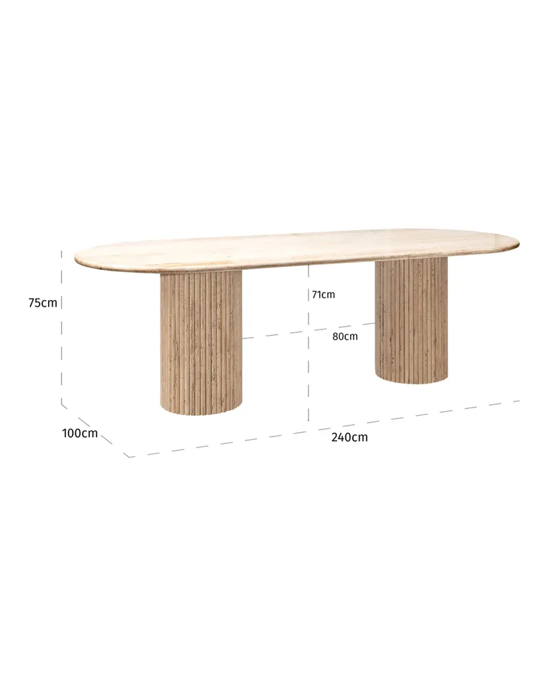 Esstisch La Cantera beige, 240 cm von Richmond Interiors, Produktansicht 5