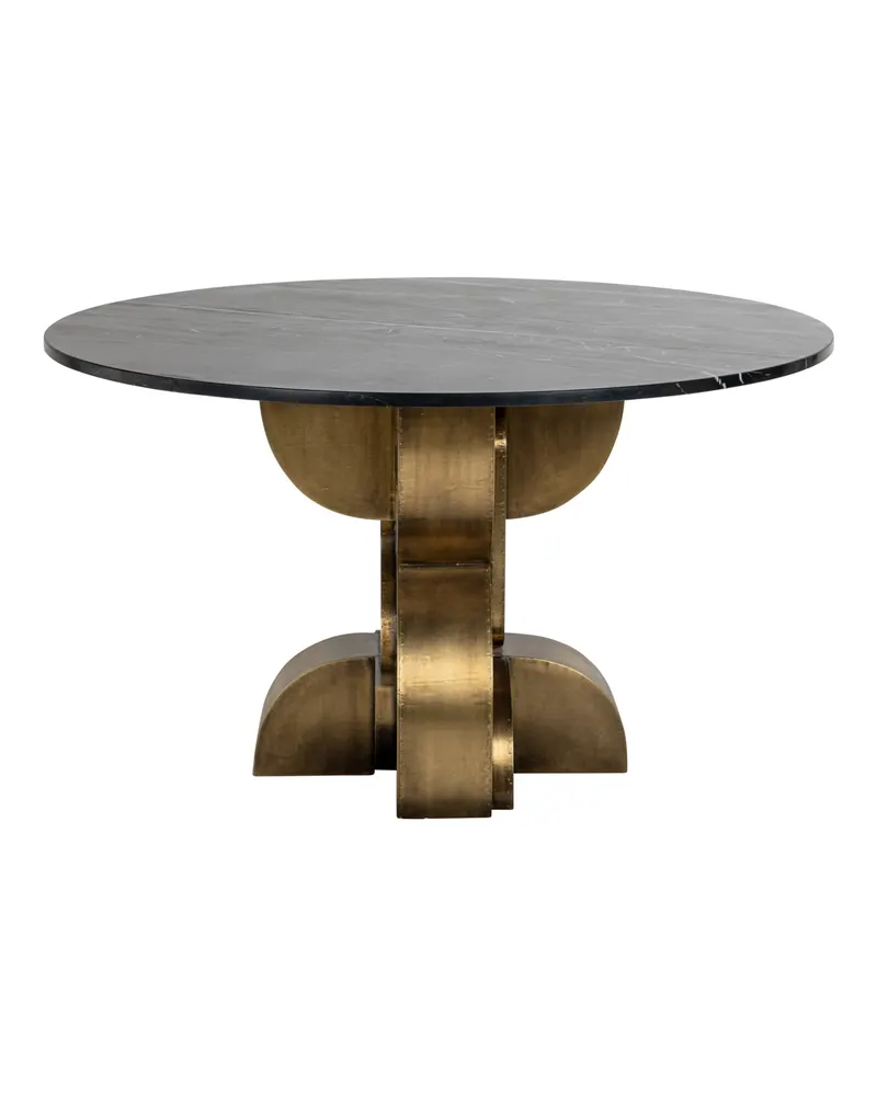 Esstisch Maddox Schwarz/Goldfarben, 130Ø cm von Richmond Interiors, Produktansicht 3