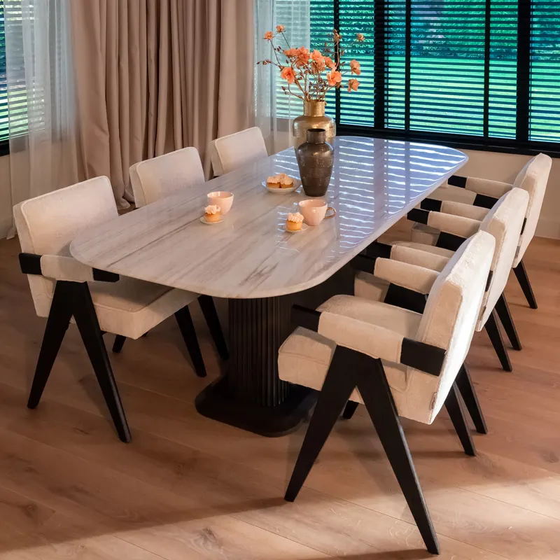 Esszimmerstuhl Cooper, White chenille von Richmond Interiors, Wohnbeispiel 13, im Wohnraum