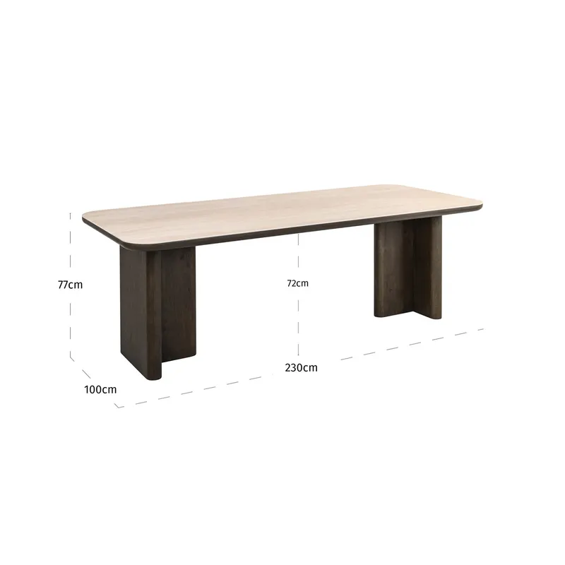 Esstisch Nando, Braun, 230 cm von Richmond Interiors, Maßzeichnung 11