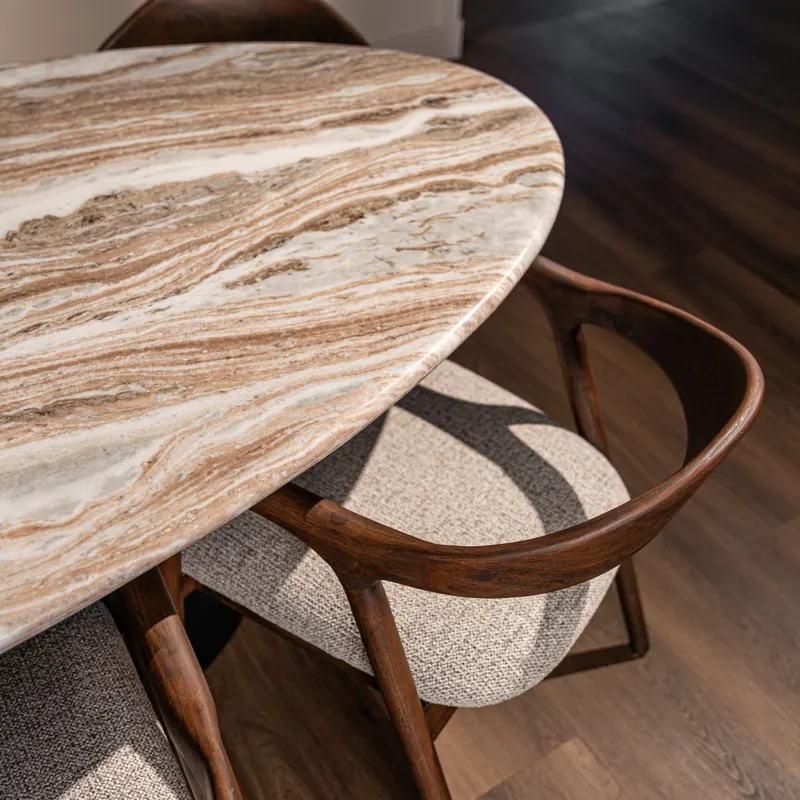 Esstisch Rashford, Blush beige von Richmond Interiors, Wohnbeispiel 11, im Wohnraum