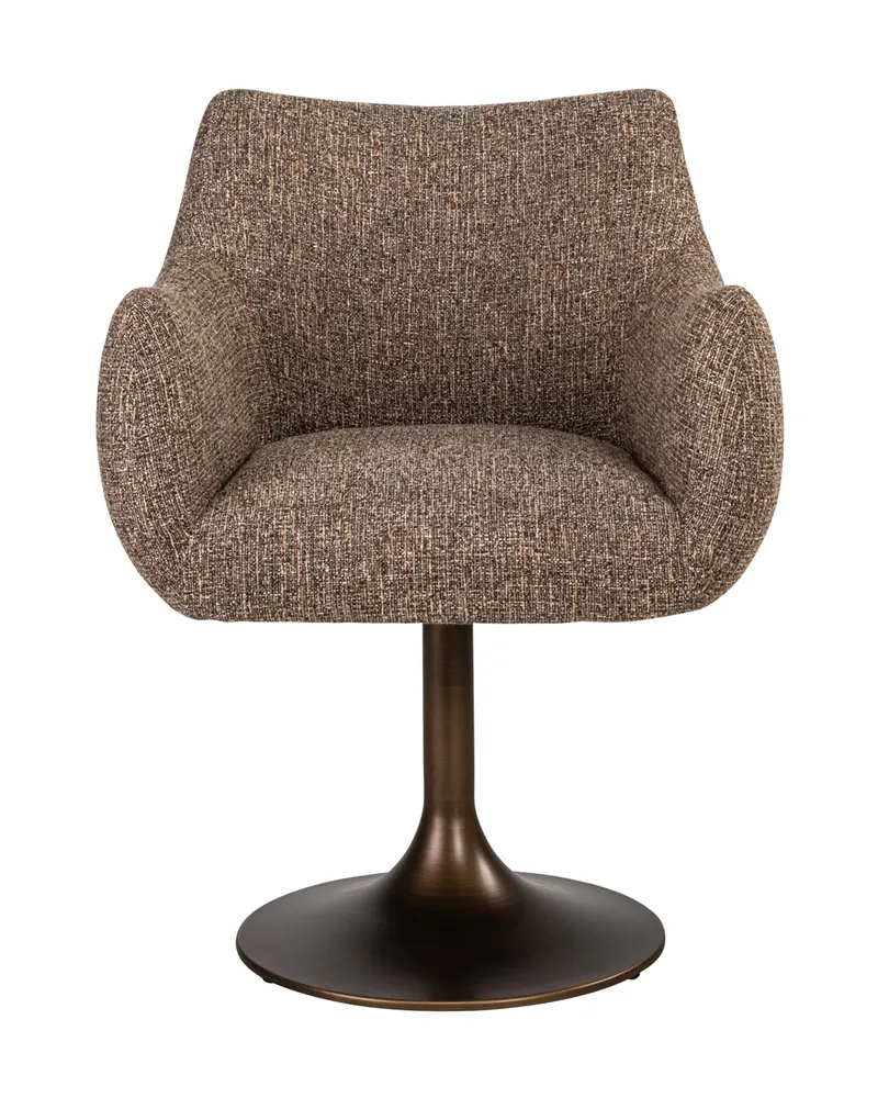 Esszimmerstuhl Aldo, Brown tweed, drehbar von Richmond Interiors