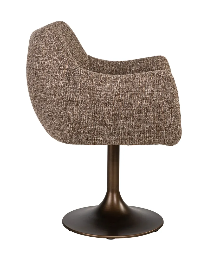 Esszimmerstuhl Aldo, Brown tweed, drehbar von Richmond Interiors, Produktansicht 4
