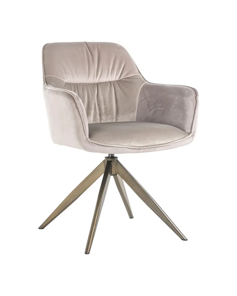 Esszimmerstuhl Aline, Khaki velvet, drehbar, feuerhemmend von Richmond Interiors, Produktansicht 3