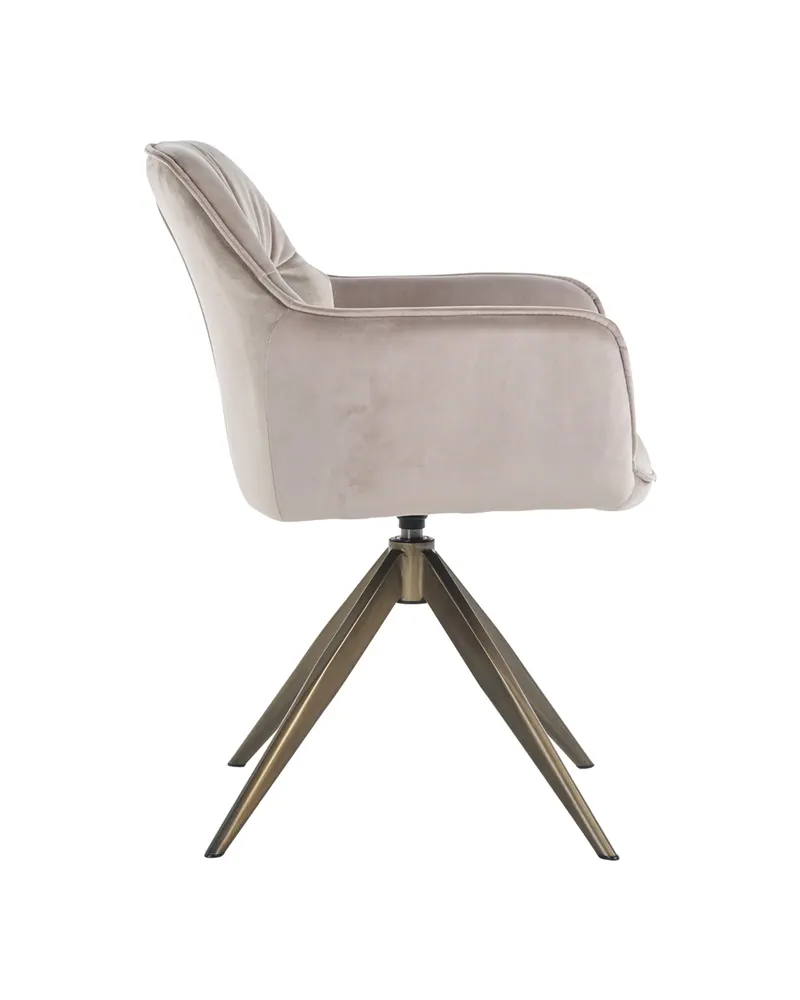 Esszimmerstuhl Aline, Khaki velvet, drehbar, feuerhemmend von Richmond Interiors, Produktansicht 4