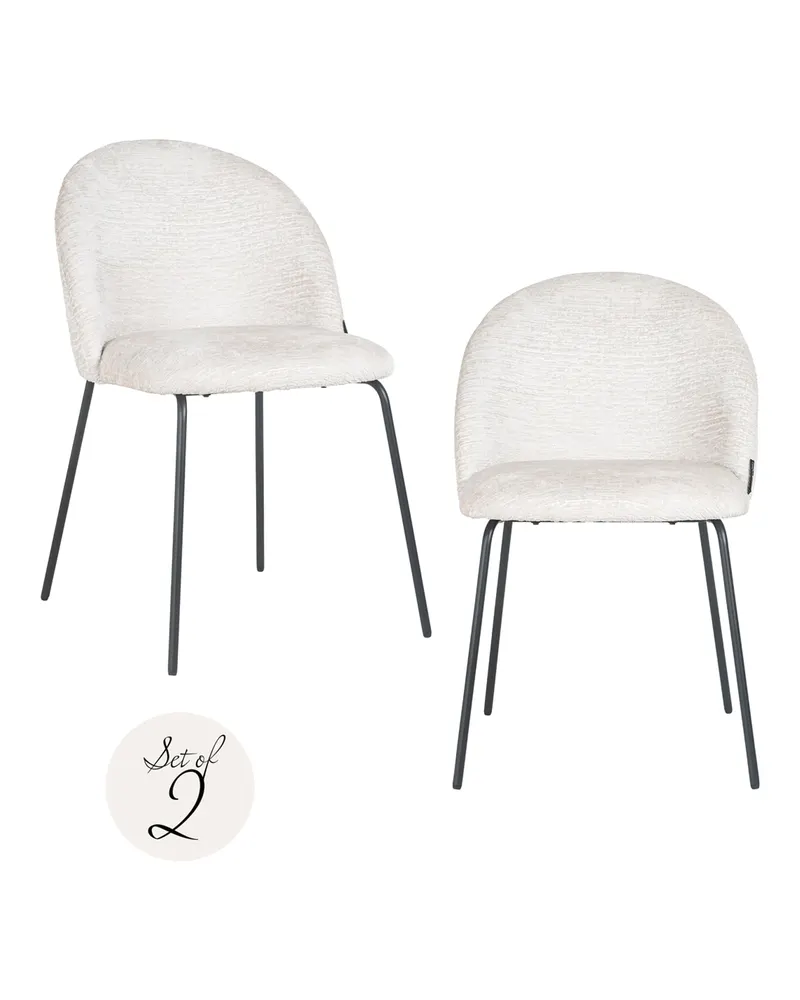 Esszimmerstuhl Alyssa, Cream fusion, 2er-Set von Richmond Interiors, Produktansicht 2