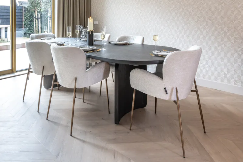 Esszimmerstuhl Amber, Cream fusion, feuerhemmend von Richmond Interiors, Wohnbeispiel 9, im Wohnraum