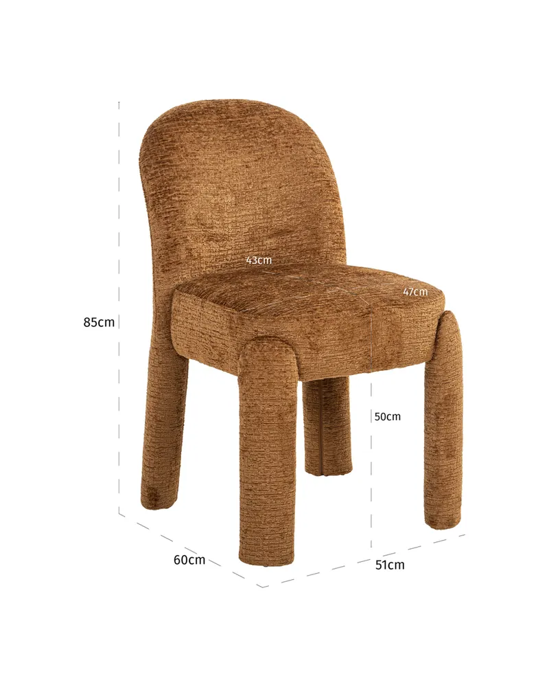 Esszimmerstuhl Brandi, Cognac fusion von Richmond Interiors, Produktansicht 8