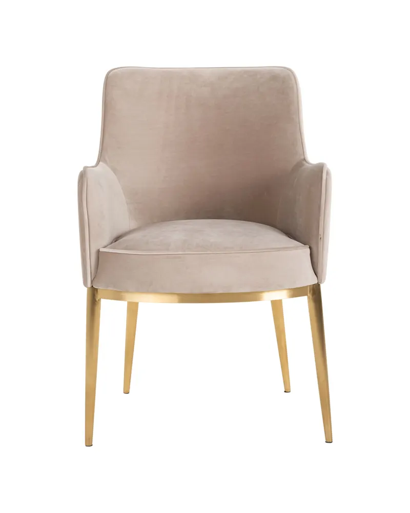 Esszimmerstuhl Breeze, Khaki velvet, feuerhemmend, 2er-Set von Richmond Interiors