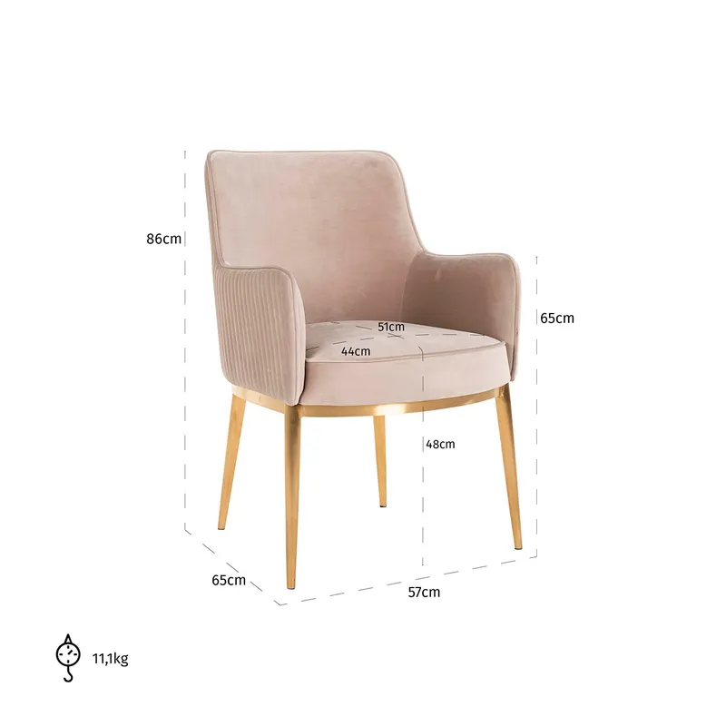 Esszimmerstuhl Breeze, Khaki velvet, feuerhemmend, 2er-Set von Richmond Interiors, Maßzeichnung 14