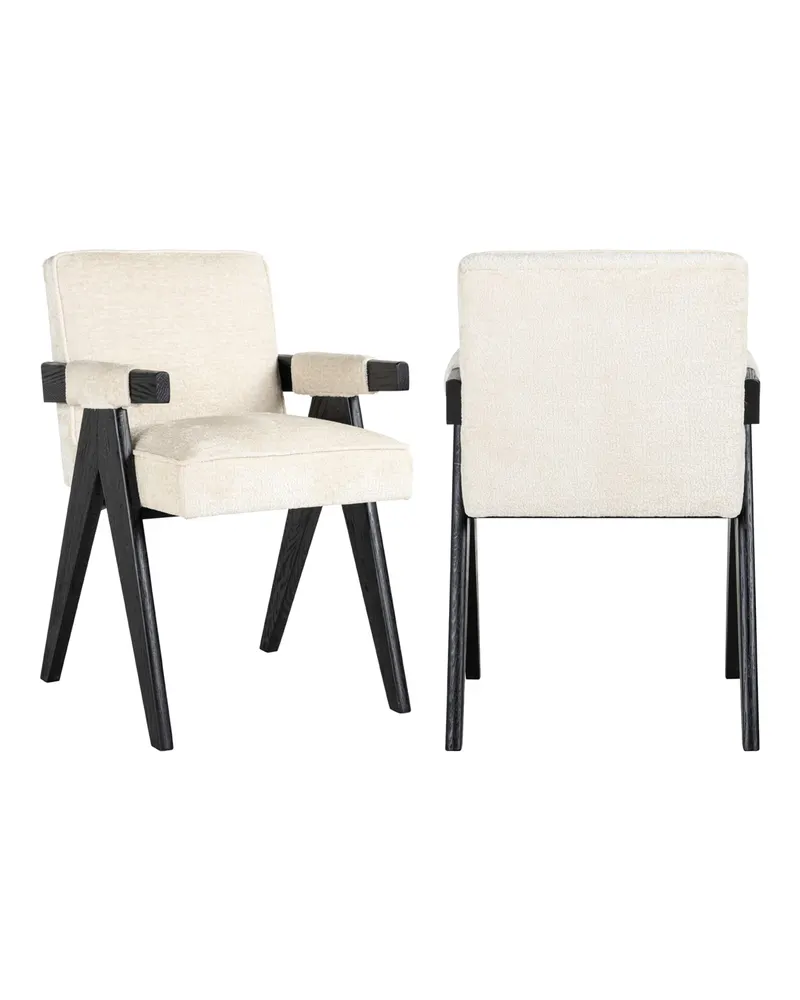 Esszimmerstuhl Cooper, White chenille von Richmond Interiors, Produktansicht 2