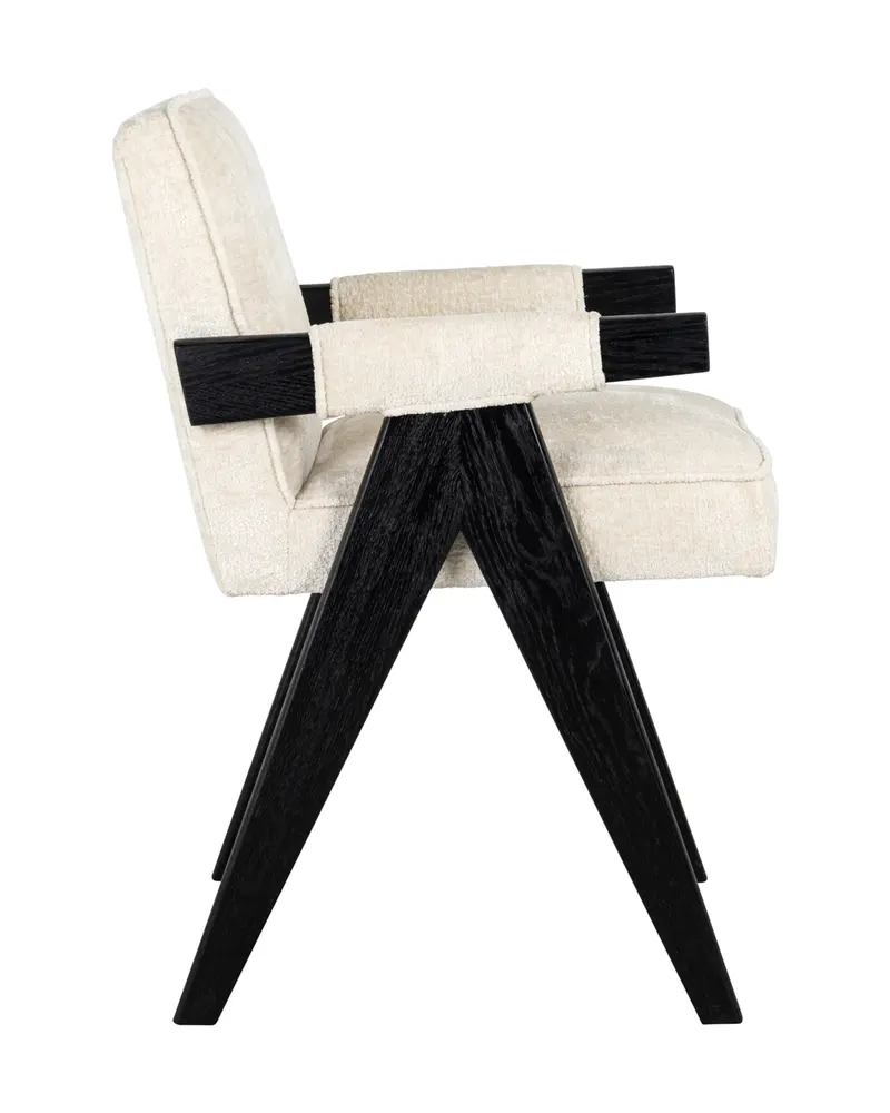 Esszimmerstuhl Cooper, White chenille von Richmond Interiors, Produktansicht 4