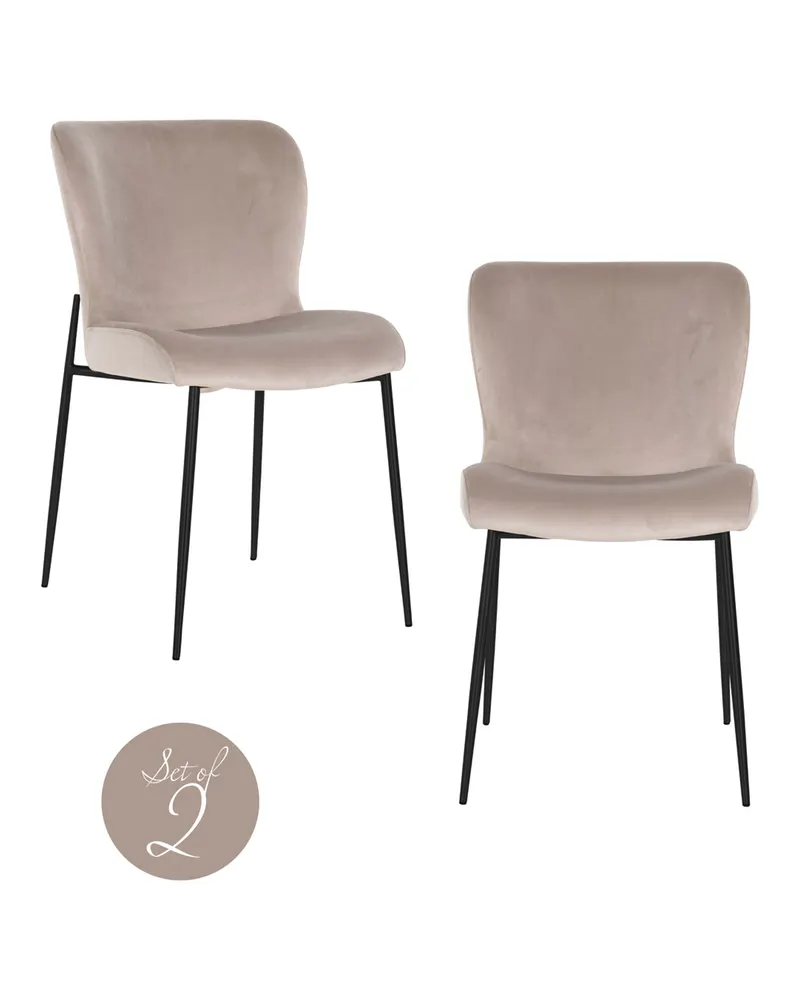 Darby, Khaki velvet, feuerhemmend, 2er-Set von Richmond Interiors, Produktansicht 2