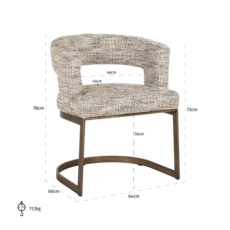 Esszimmerstuhl Ellis, Trendy nature von Richmond Interiors, Maßzeichnung 12