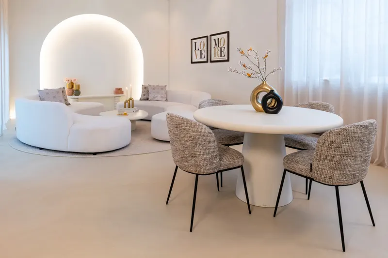 Elvi, Mocca chunky, feuerhemmend, 2er-Set von Richmond Interiors, Wohnbeispiel 9, im Wohnraum