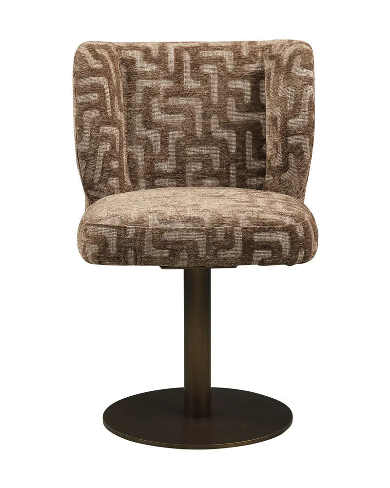 Esszimmerstuhl Fiona, Brown labyrinth, drehbar von Richmond Interiors