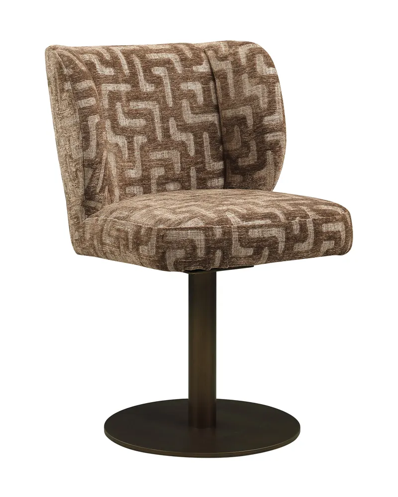 Esszimmerstuhl Fiona, Brown labyrinth, drehbar von Richmond Interiors, Produktansicht 3