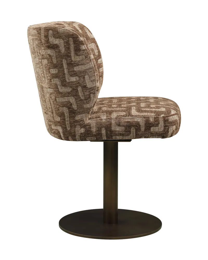 Esszimmerstuhl Fiona, Brown labyrinth, drehbar von Richmond Interiors, Produktansicht 4