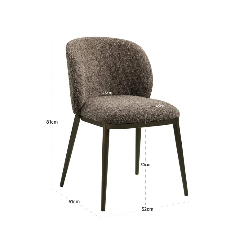 Esszimmerstuhl Gandy Brown chunky von Richmond Interiors, Maßzeichnung 8