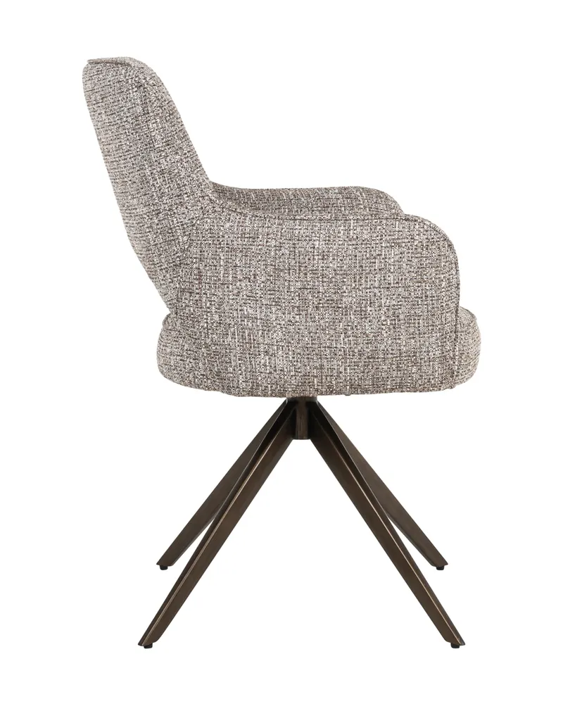 Esszimmerstuhl Ginerva, Earth tweed, drehbar von Richmond Interiors, Produktansicht 5