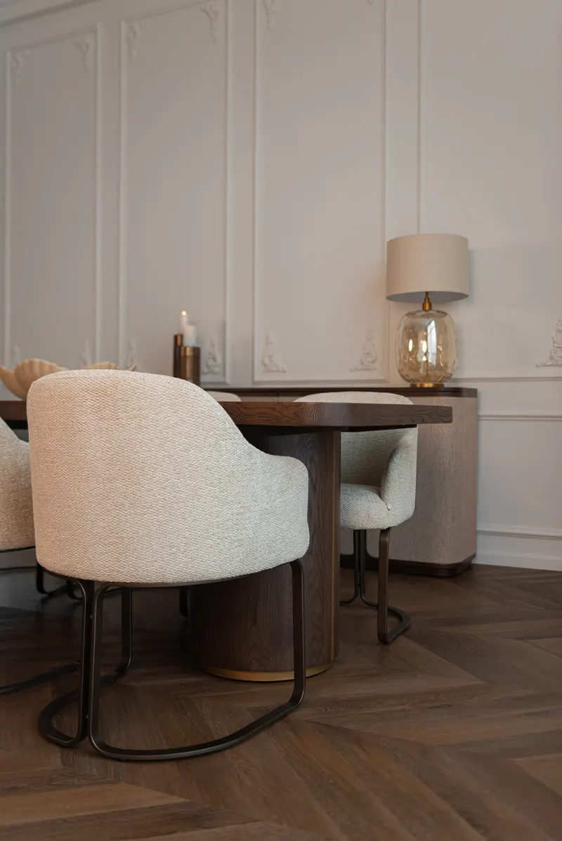 Esszimmerstuhl Hadley, Natural boldweave, feuerhemmend von Richmond Interiors, Wohnbeispiel 10, im Wohnraum