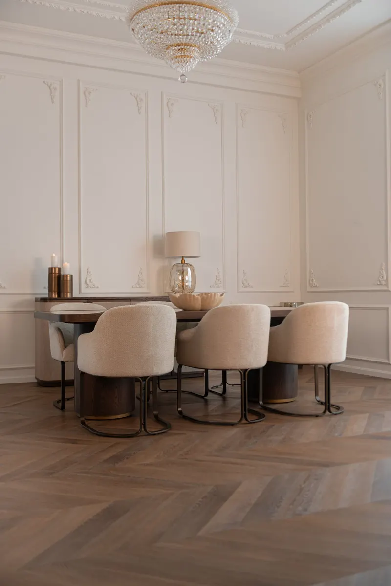Esszimmerstuhl Hadley, Natural boldweave, feuerhemmend von Richmond Interiors, Wohnbeispiel 8, im Wohnraum