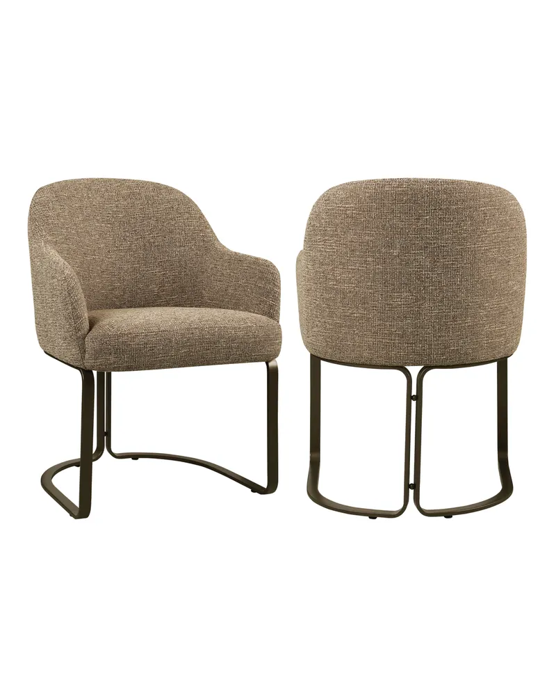 Esszimmerstuhl Hadley, Brown tweed, feuerhemmend von Richmond Interiors, Produktansicht 2