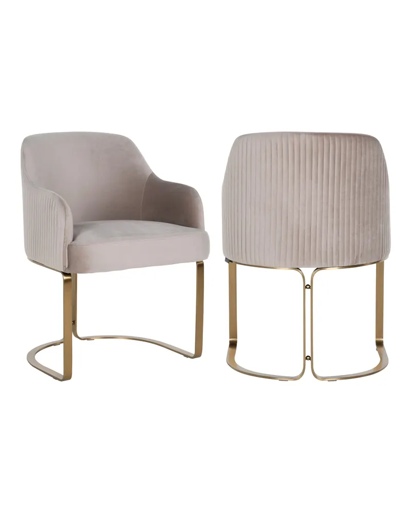 Esszimmerstuhl Hadley, Khaki velvet, feuerhemmend von Richmond Interiors, Produktansicht 2