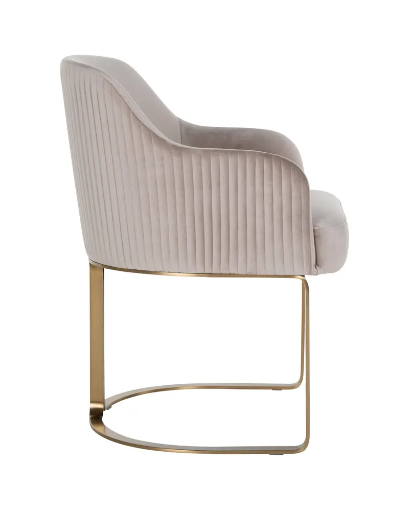 Esszimmerstuhl Hadley, Khaki velvet, feuerhemmend von Richmond Interiors, Produktansicht 4