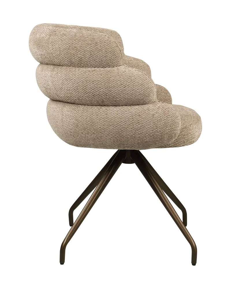 Esszimmerstuhl Kayla, Mocca boldweave, drehbar von Richmond Interiors, Produktansicht 4