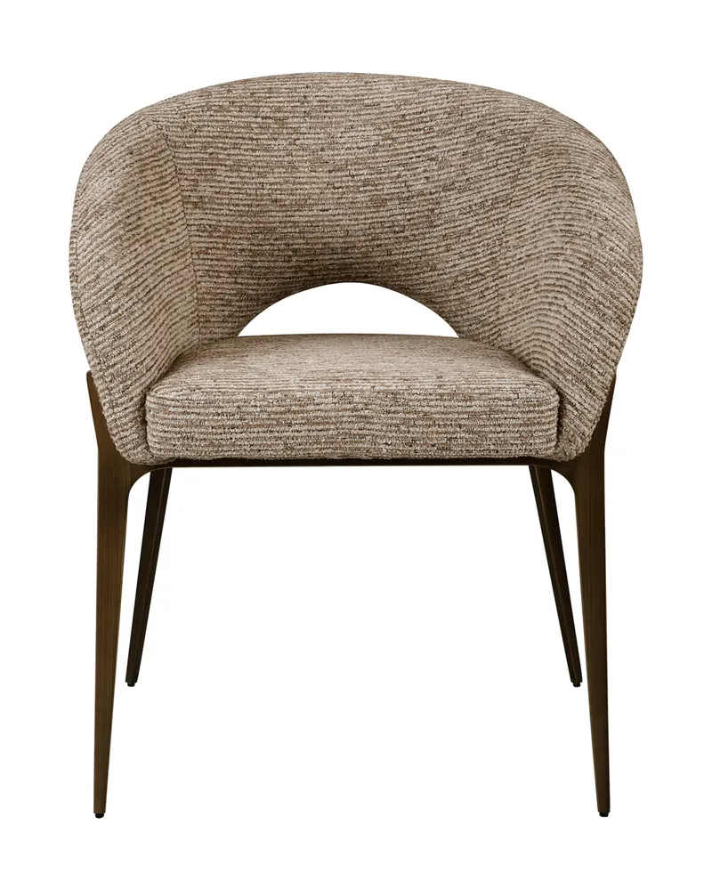 Esszimmerstuhl Kenzi, Mocca linear, feuerhemmend von Richmond Interiors