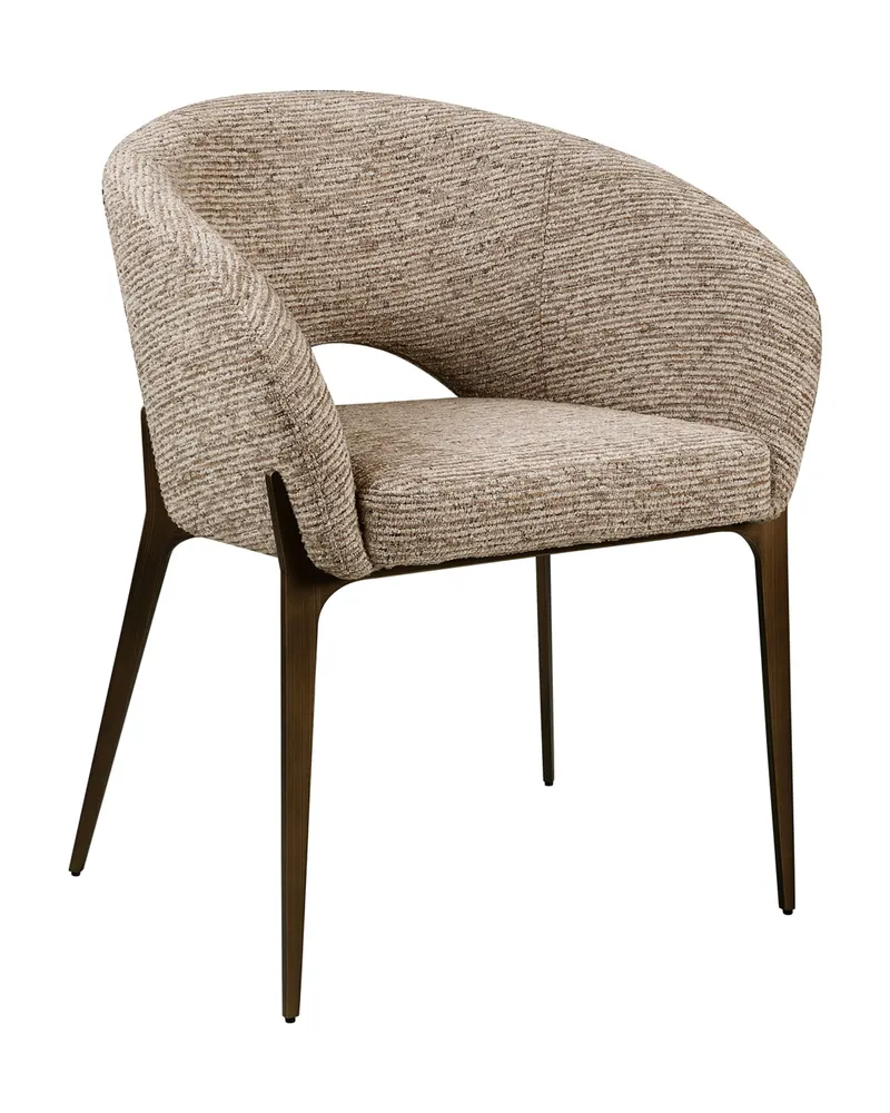 Esszimmerstuhl Kenzi, Mocca linear, feuerhemmend von Richmond Interiors, Produktansicht 3