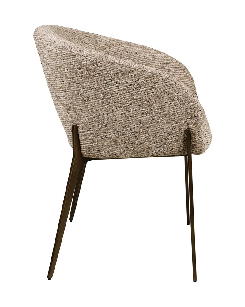 Esszimmerstuhl Kenzi, Mocca linear, feuerhemmend von Richmond Interiors, Produktansicht 4