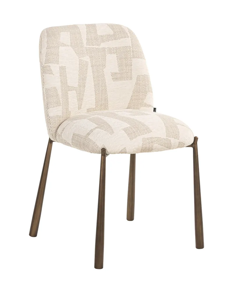 Esszimmerstuhl Lana, Beige graffic, 2er-Set von Richmond Interiors, Produktansicht 3
