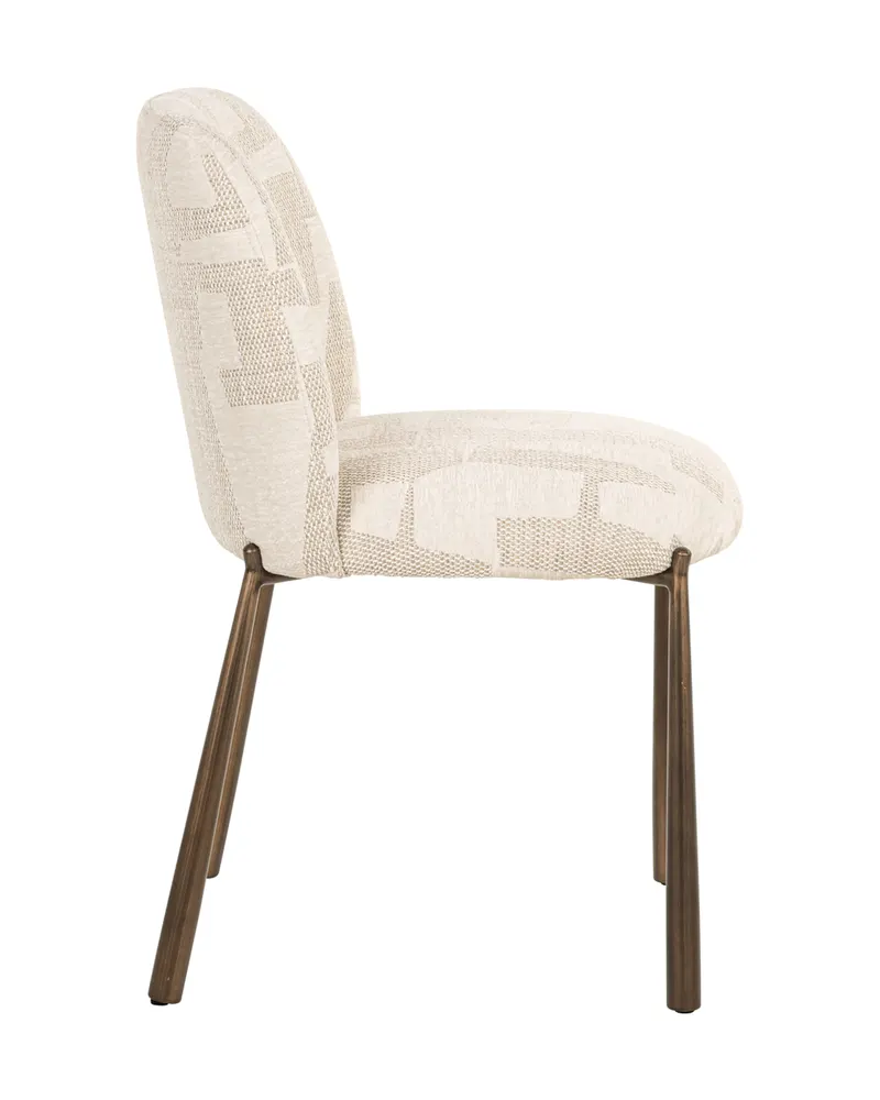 Esszimmerstuhl Lana, Beige graffic, 2er-Set von Richmond Interiors, Produktansicht 4