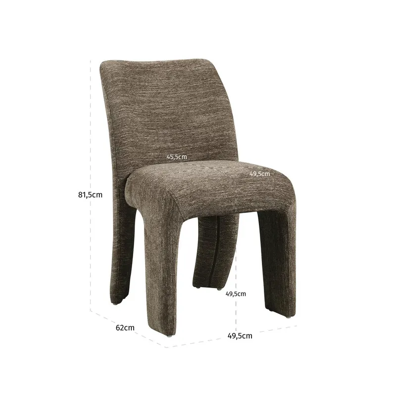 Esszimmerstuhl Maya, Brown Softweave von Richmond Interiors, Maßzeichnung 8