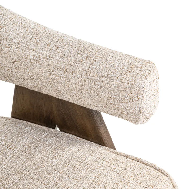 Esszimmerstuhl Mori, Cream tweed, feuerhemmend von Richmond Interiors, Produktansicht 10